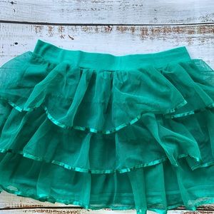 H&M - Green layered tulle mini skirt